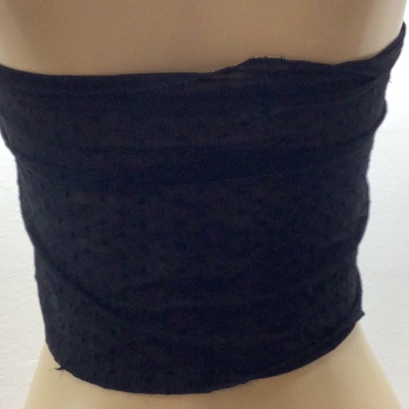 Zuliana Black Mesh Dot Material Top/Short Sarong. New - Picture 3 of 3